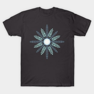 Folk Art Leaf Snowlake T-Shirt